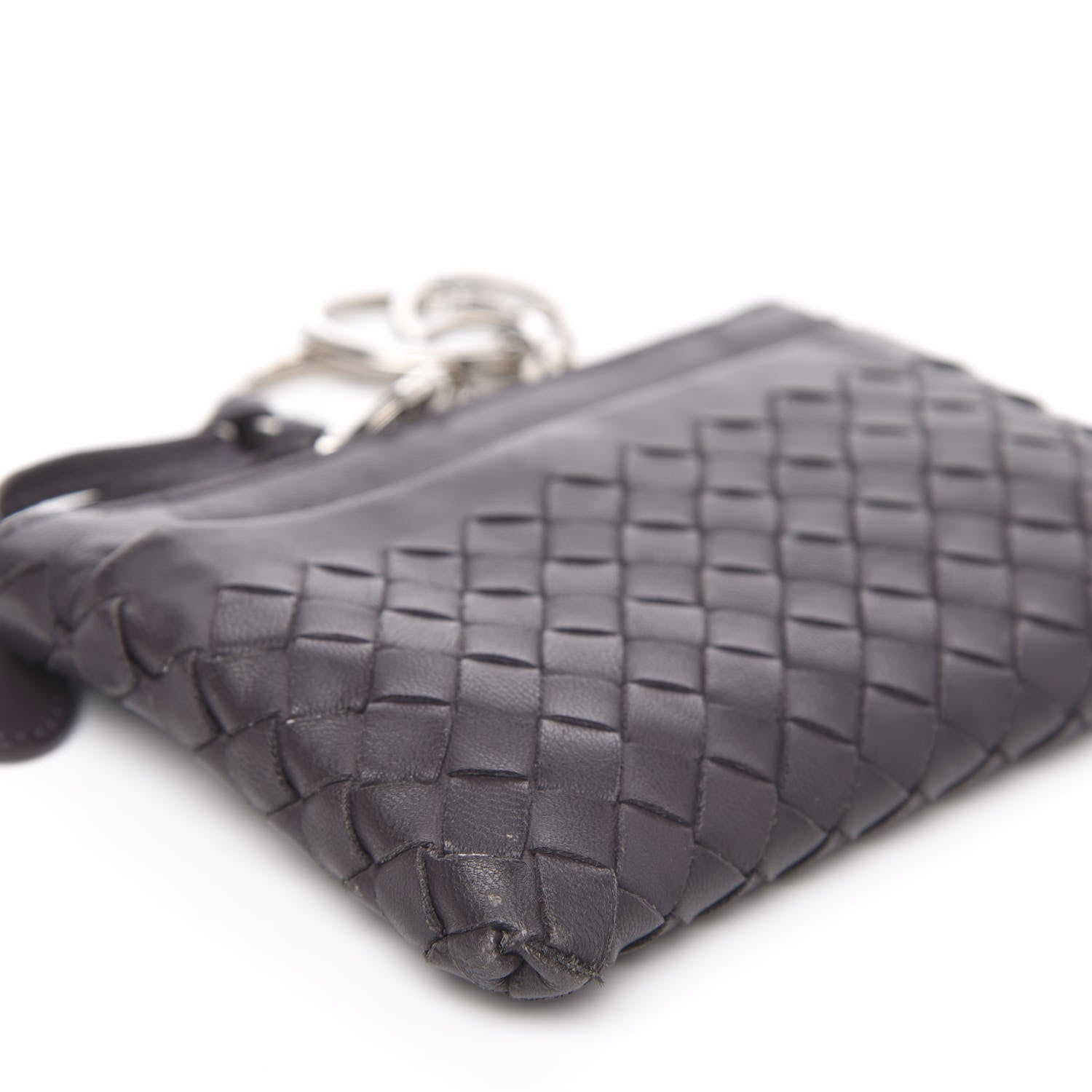 Bottega Veneta Nappa Intrecciato Key Holder Ebano 8 of 8