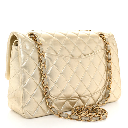 Chanel Metallic Lambskin Quilted Medium Double Flap Gold 3 of 13