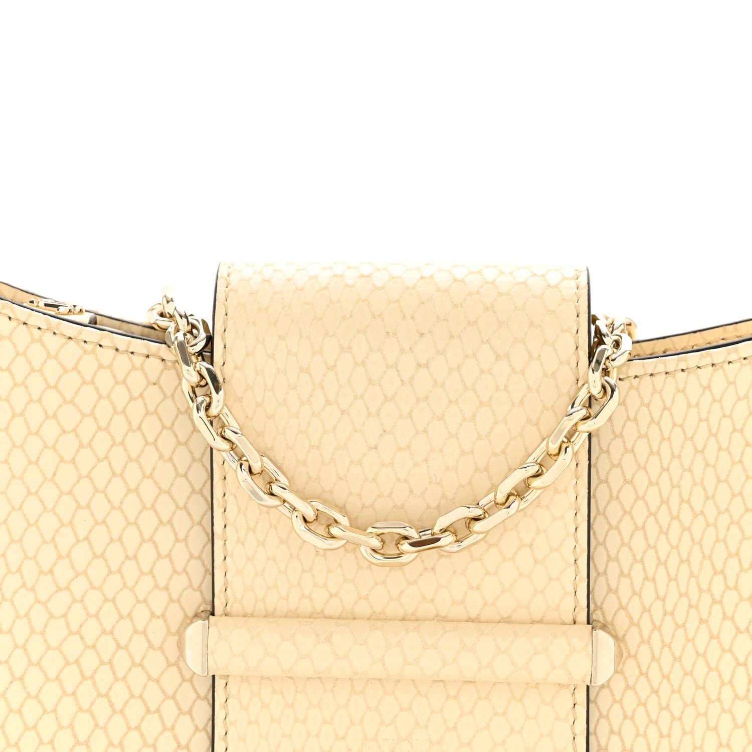 Jimmy Choo Elaphe Snakeskin Printed Bar Slim Clutch Buttermilk 8 of 11
