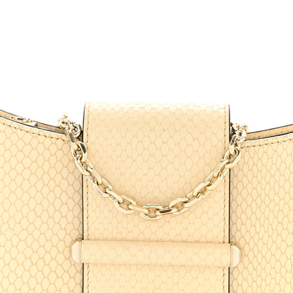 Jimmy Choo Elaphe Snakeskin Printed Bar Slim Clutch Buttermilk 8 of 11