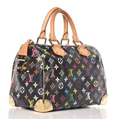 Louis Vuitton Monogram Multicolor Speedy 30 Black 3 of 10