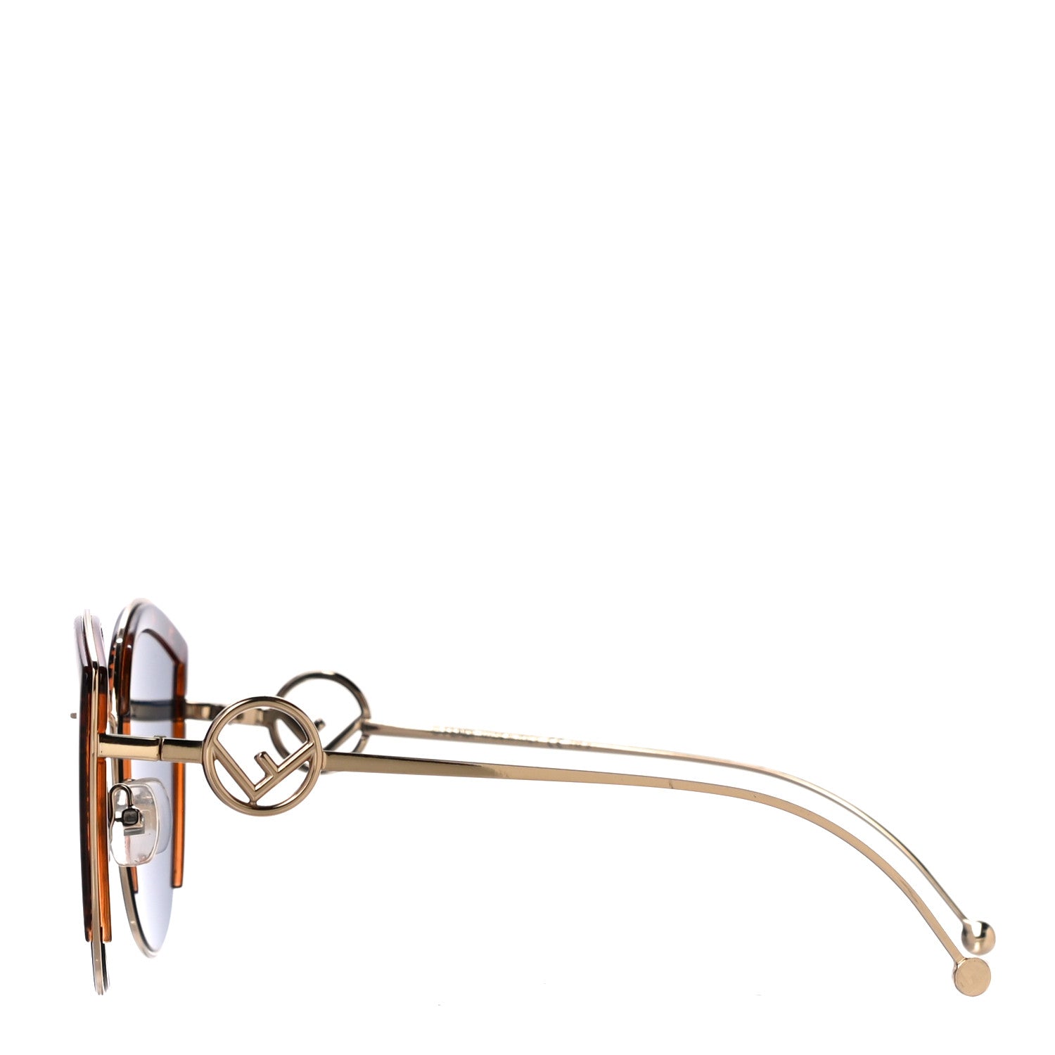 Fendi Metal Acetate F is Fendi FF Cat Eye Sunglasses FF 0290/S Gold 2 of 6