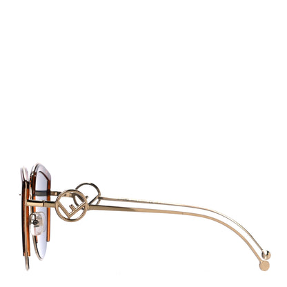 Fendi Metal Acetate F is Fendi FF Cat Eye Sunglasses FF 0290/S Gold 2 of 6