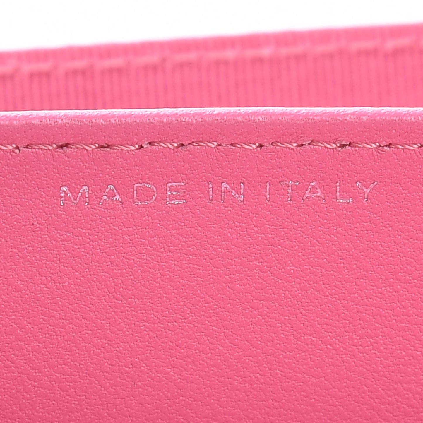 Lambskin Quilted CC Card Holder Pink