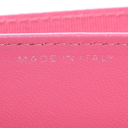 Chanel Lambskin Quilted CC Card Holder Pink 9 of 11