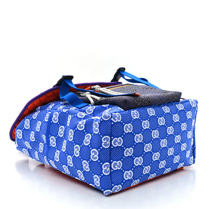 Gucci Jersey GG Monogram All Over Pan Sport Double Buckle Backpack  Blue Multicolor 4 of 9