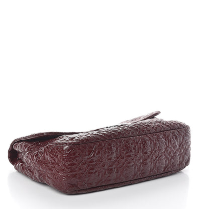 Chanel Vinyl Jumbo Rock in Moscow Dark Red 4 of 10