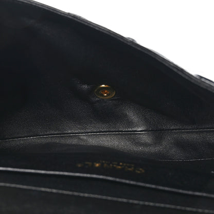 Chanel Lambskin Quilted Clutch With Chain Flap Black 5 of 11