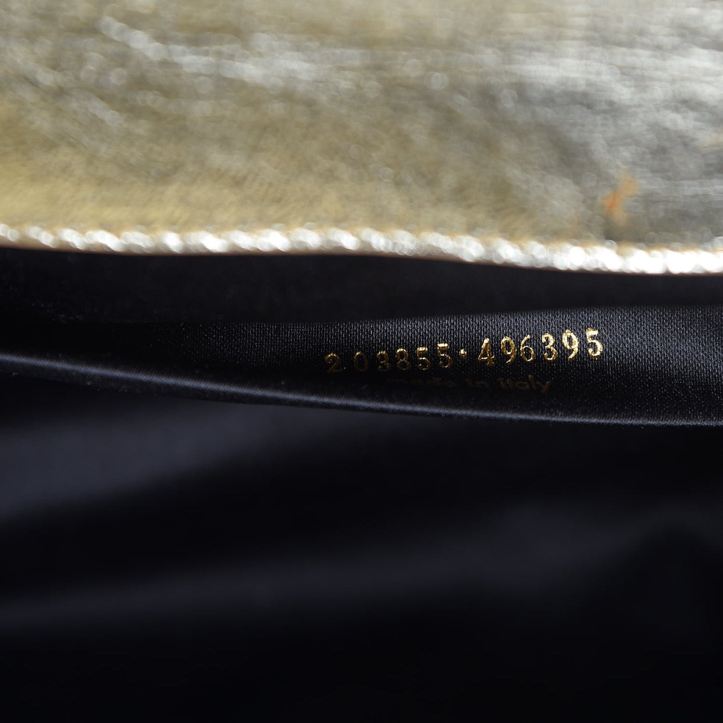 Metallic Calfskin Monogram Large Belle De Jour Clutch Gold