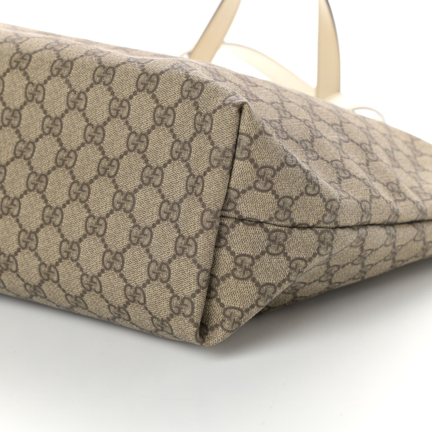 Gucci GG Supreme Monogram Large Zippered Shopping Tote Off White 9 of 9