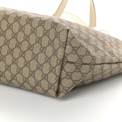 Gucci GG Supreme Monogram Large Zippered Shopping Tote Off White 9 of 9