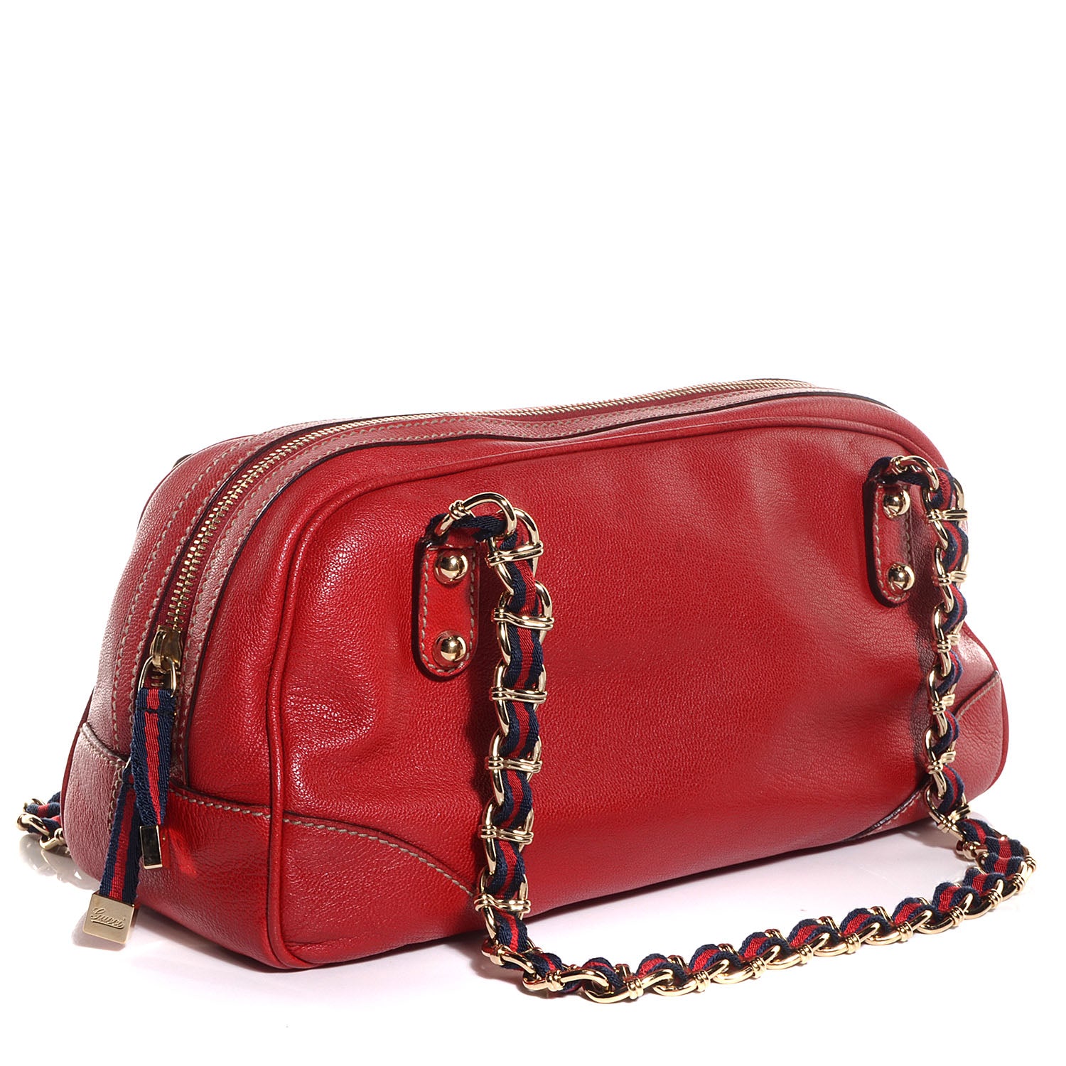 Gucci Leather Capri Small Bowler Red 3 of 8