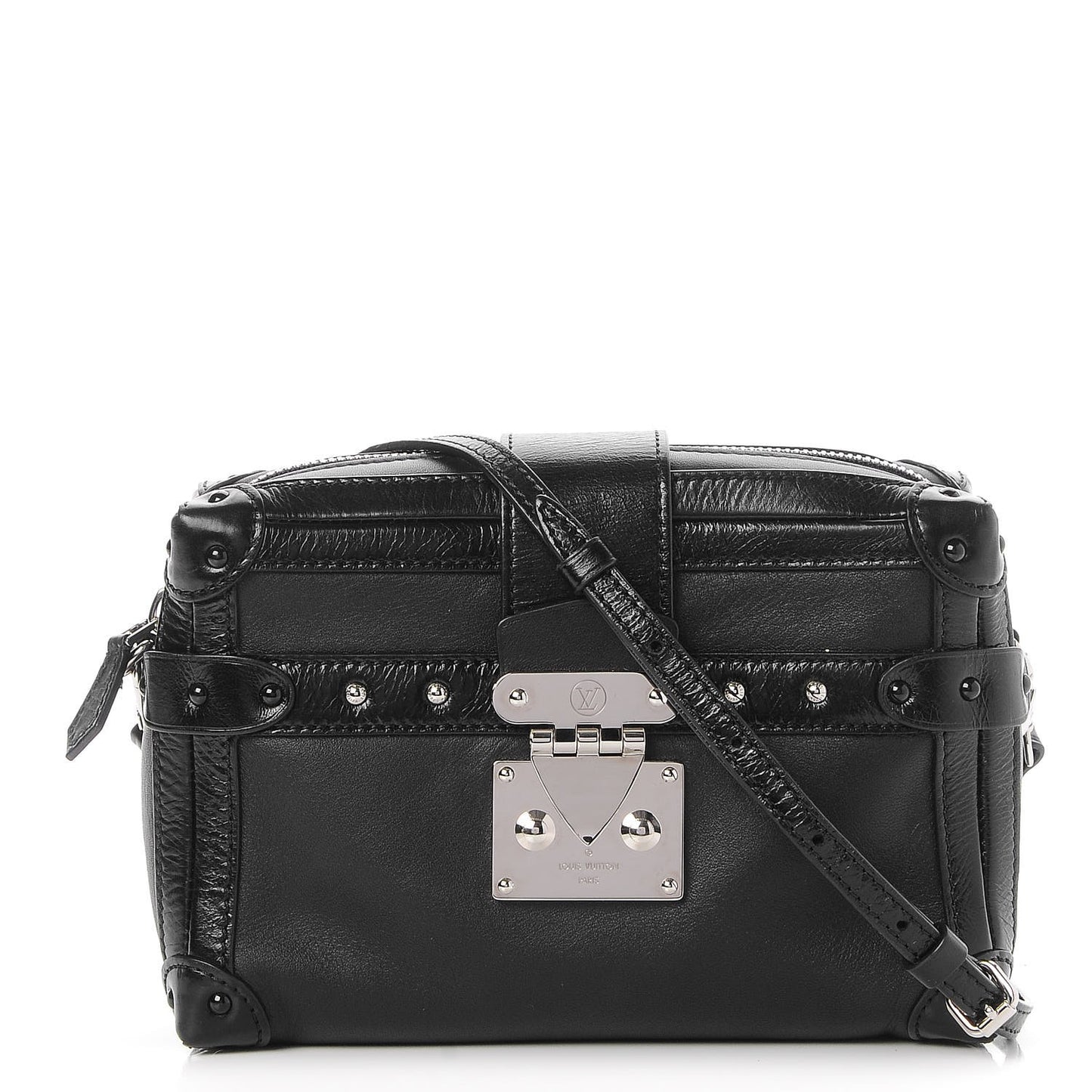 Calfskin Petite Malle Soft MM Black