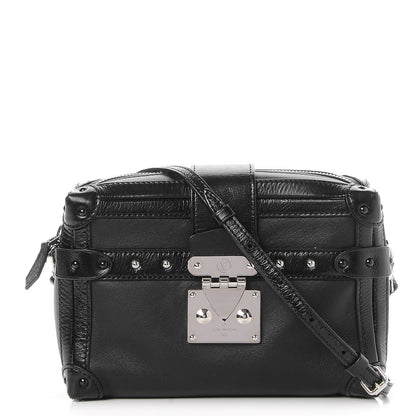 Louis Vuitton Calfskin Petite Malle Soft MM Black 1 of 7