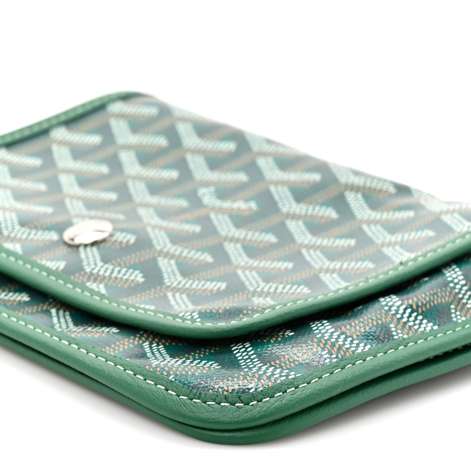 Goyard Goyardine Plumet Wallet Clutch Green 9 of 10