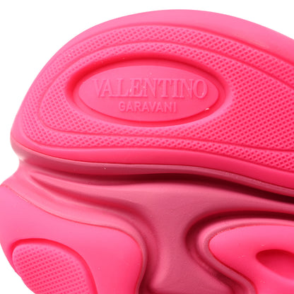 Valentino Garavani Suede Calfskin Mesh Womens Bubbleback Sneakers 40 White Pink Ice 9 of 10