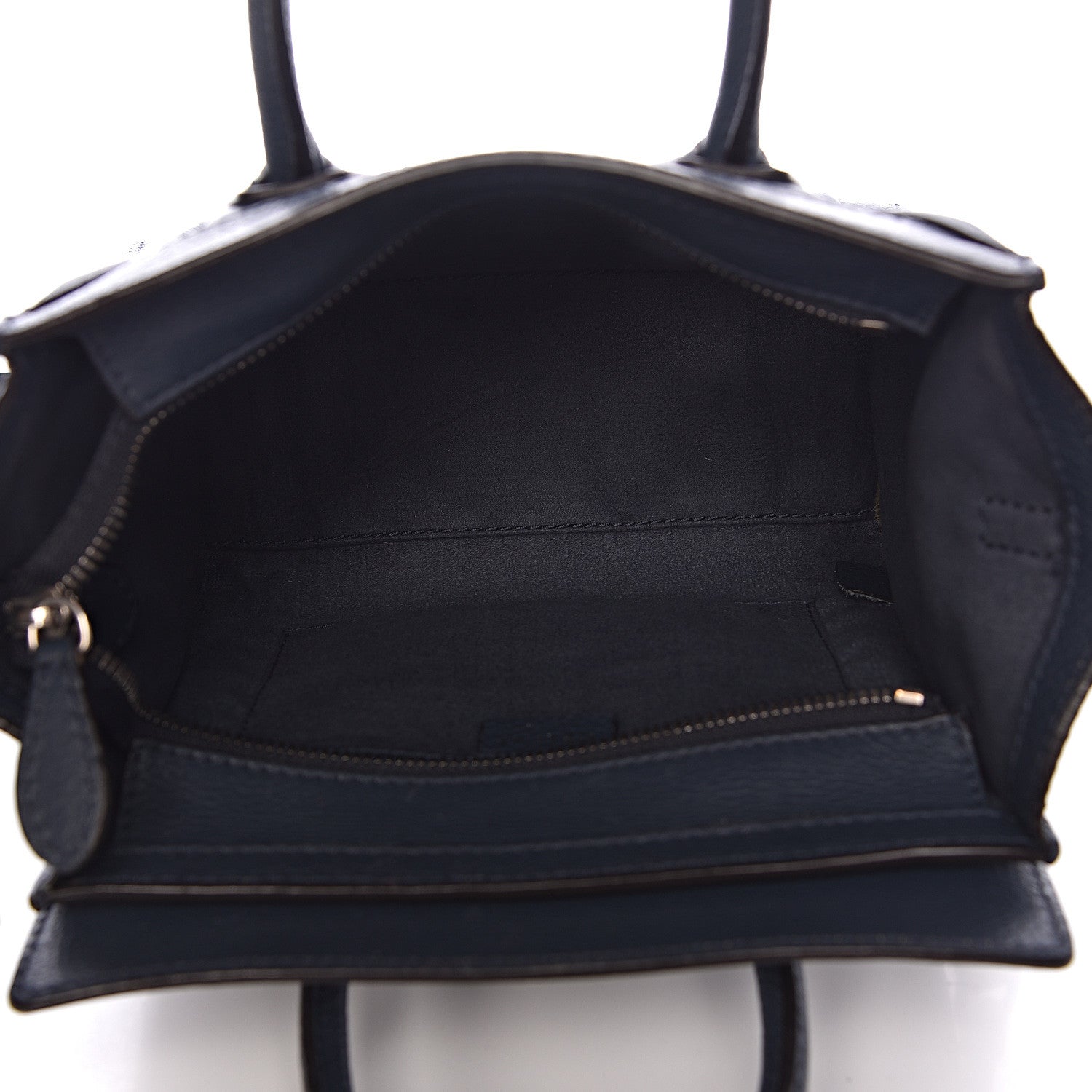 Celine Drummed Calfskin Nano Luggage Orage 5 of 13
