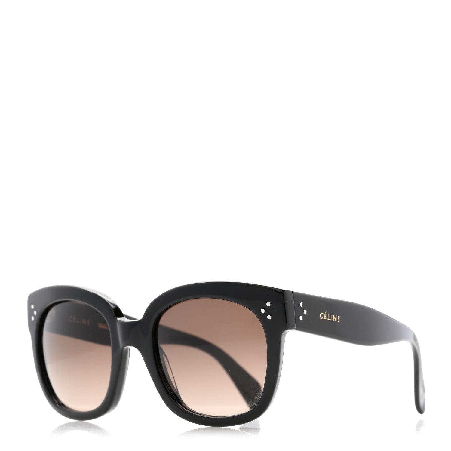 CÉLINE ベッ甲調 サングラス CL41805 Celine New Audrey Sunglasses CL 41805/S Black 1859280 – FASHIONPHILE