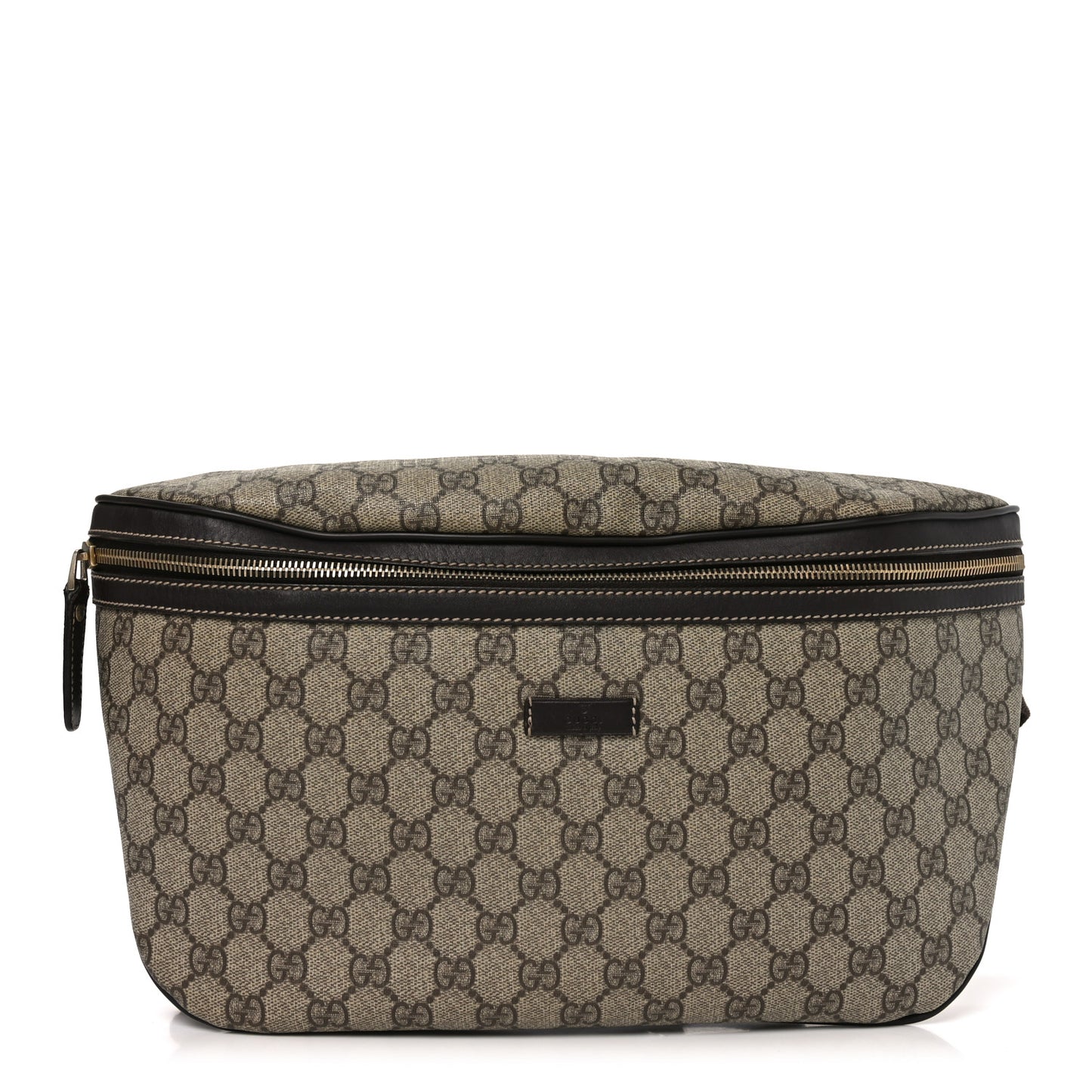 GG Supreme Monogram Belt Bag Dark Brown