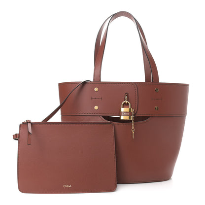Chloe Smooth Grained Calfskin Medium Aby Tote Sepia Brown 4 of 11