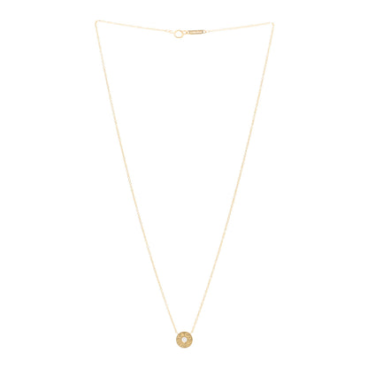 Tiffany 18K Yellow Gold Diamond 1837 Circle Pendant Necklace 3 of 4