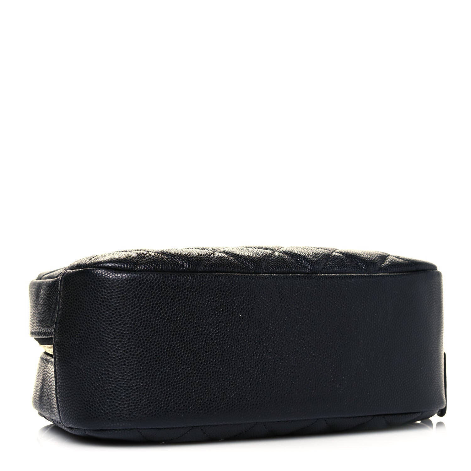Chanel Caviar Quilted Curvy Pouch Cosmetic Case Black 4 of 10