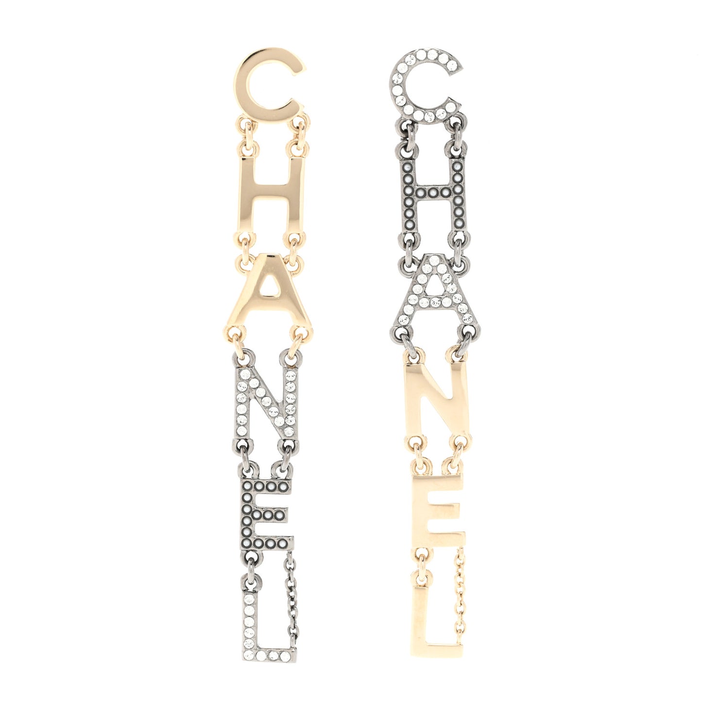 Crystal Pearl Chanel Bright Young Things Earrings Gold Ruthenium