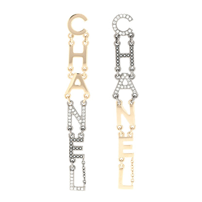 Chanel Crystal Pearl Chanel Bright Young Things Earrings Gold Ruthenium 1 of 4