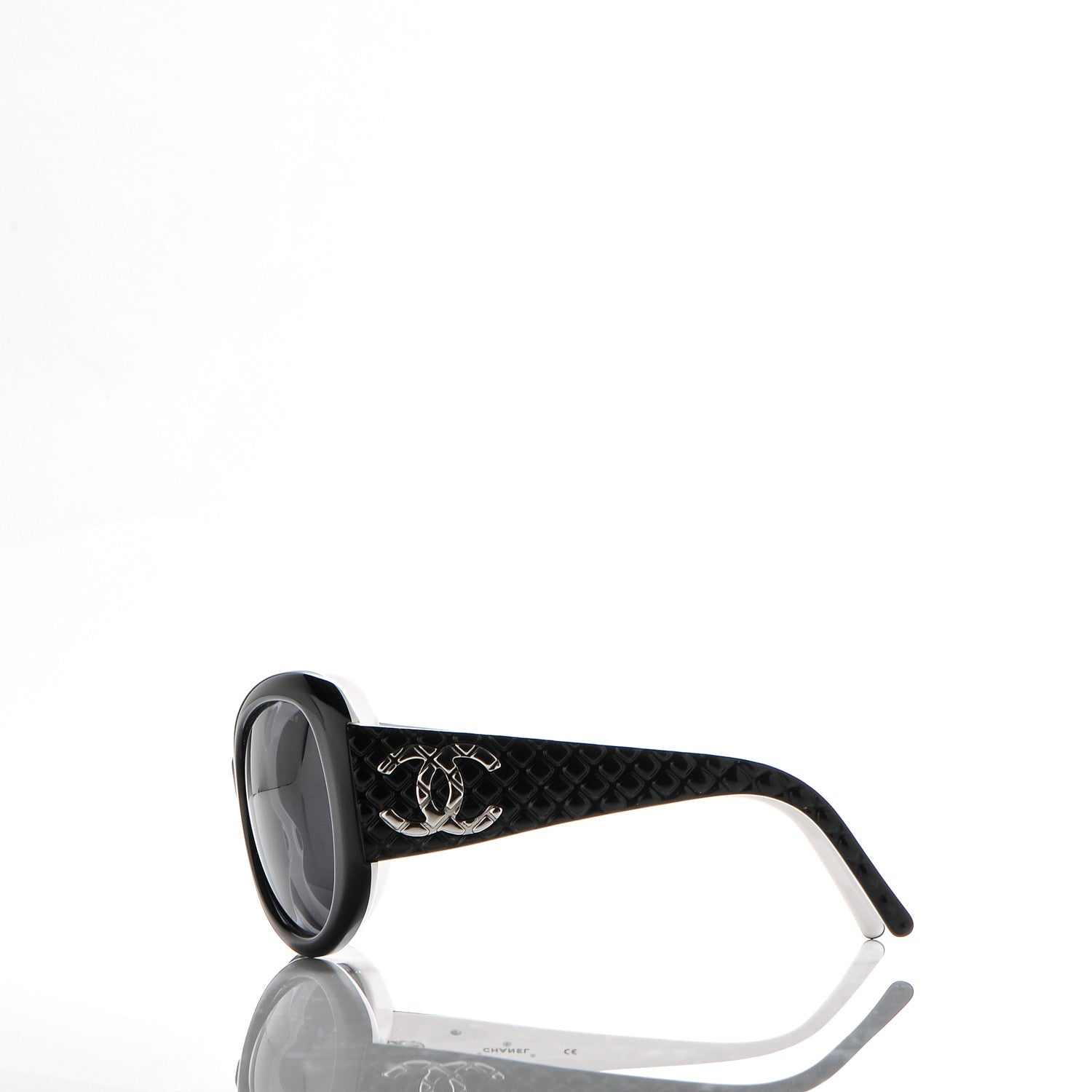 Chanel Quilted Sunglasses 34500 Black 3 of 8
