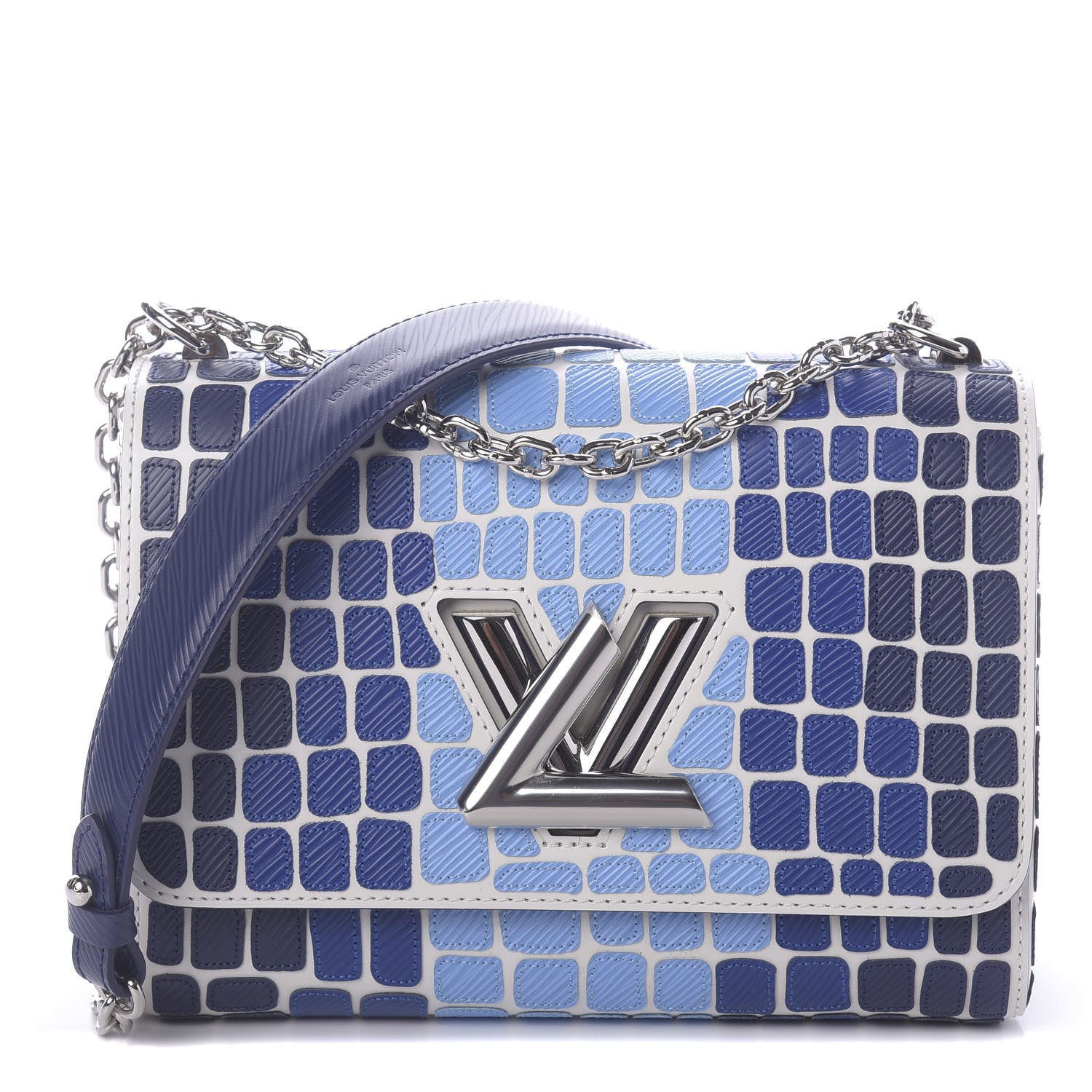 Louis Vuitton Epi Savane Twist Shoulder Bag MM Blue 1 of 9