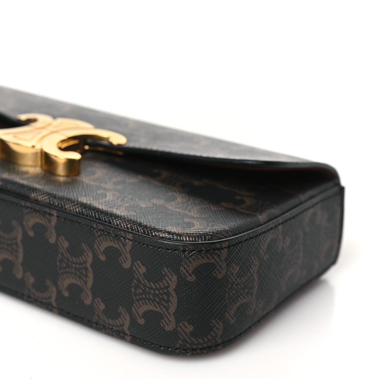 Triomphe Canvas Chain Shoulder Bag Tan