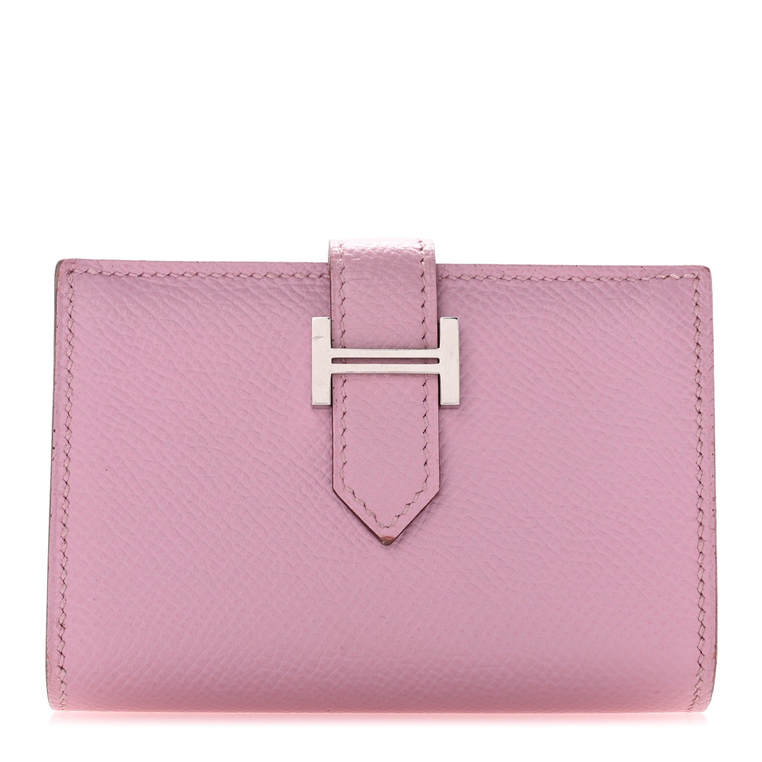 Hermes Epsom Mini Bearn Wallet Mauve Sylvester 1 of 8