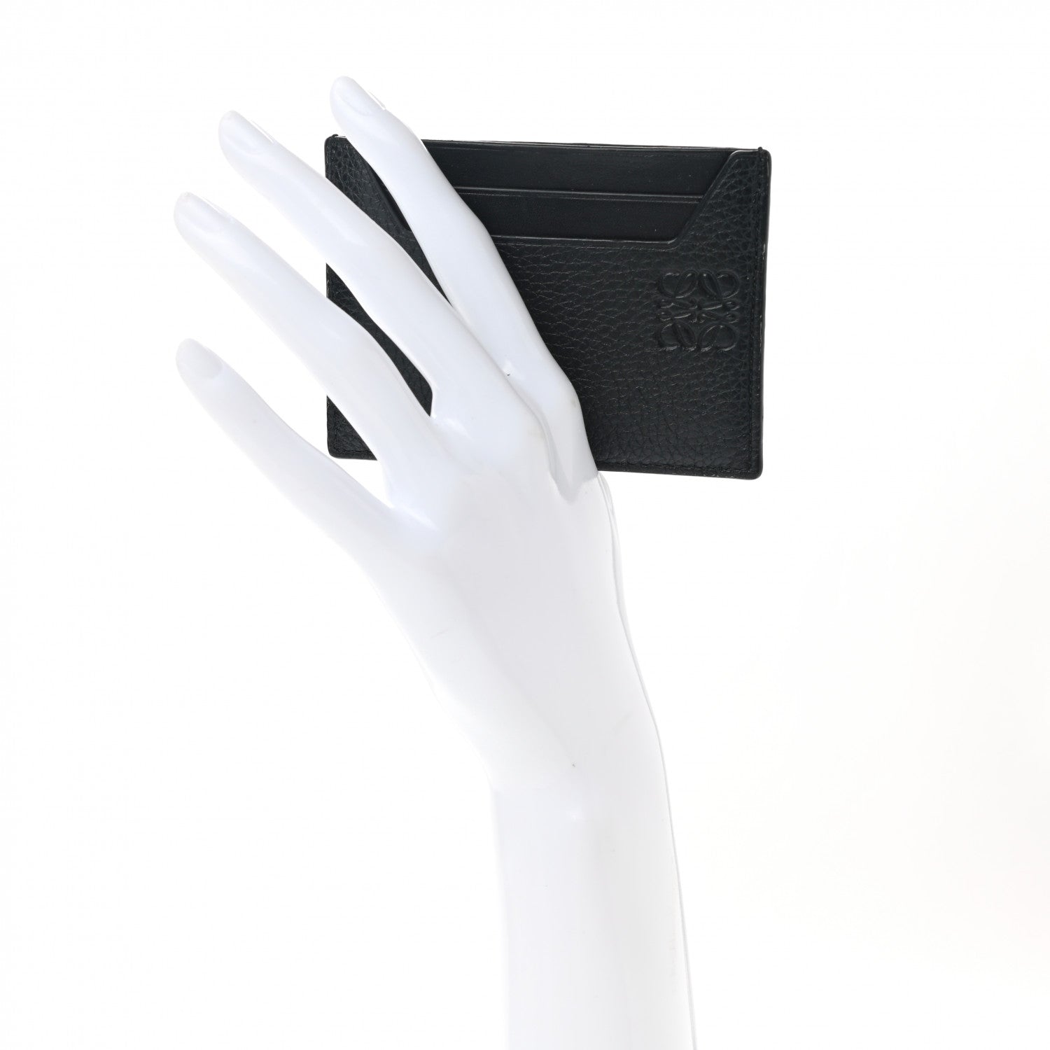 Loewe Soft Grained Calfskin Plain Card Holder Black 2 of 7