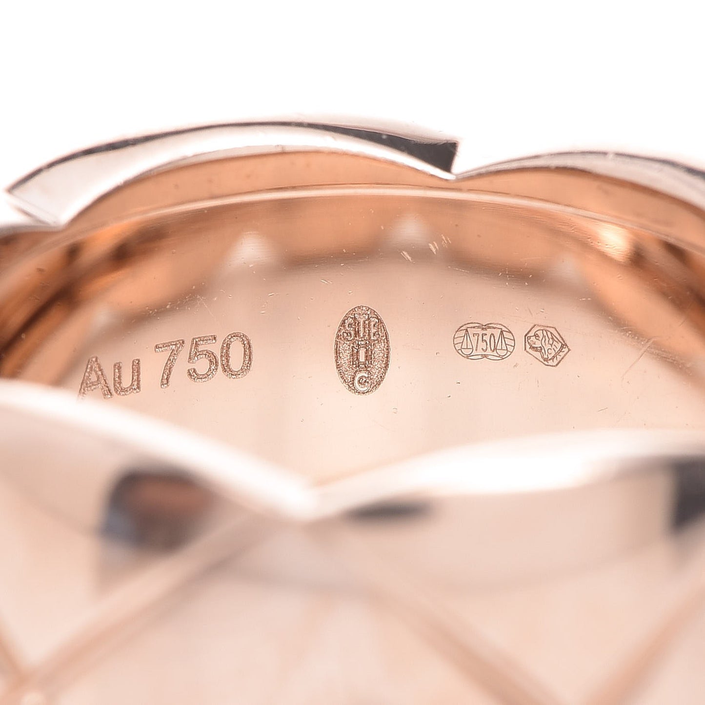 18K Beige Gold Large Coco Crush Ring 53 6.25