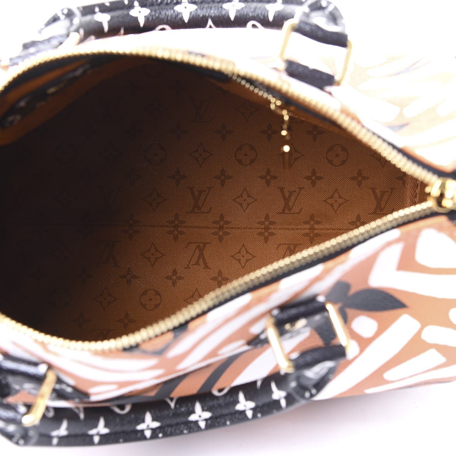 Louis Vuitton Monogram Giant Crafty Speedy Bandouliere 25 Creme Caramel 4 of 10