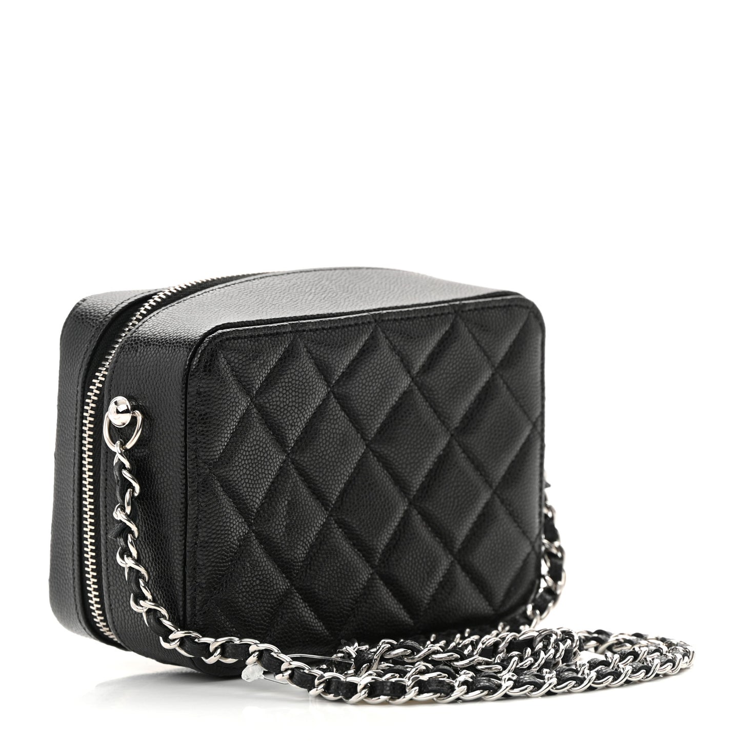 Caviar Quilted Camera Bag Black