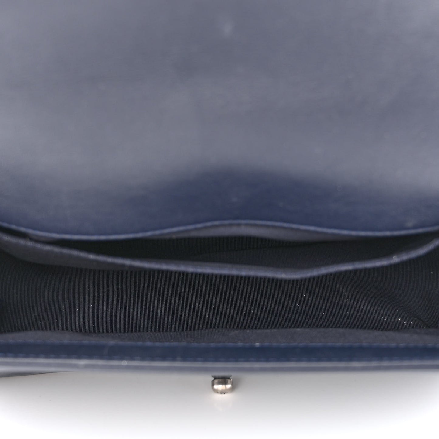 Lambskin Quilted Medium Boy Flap Navy