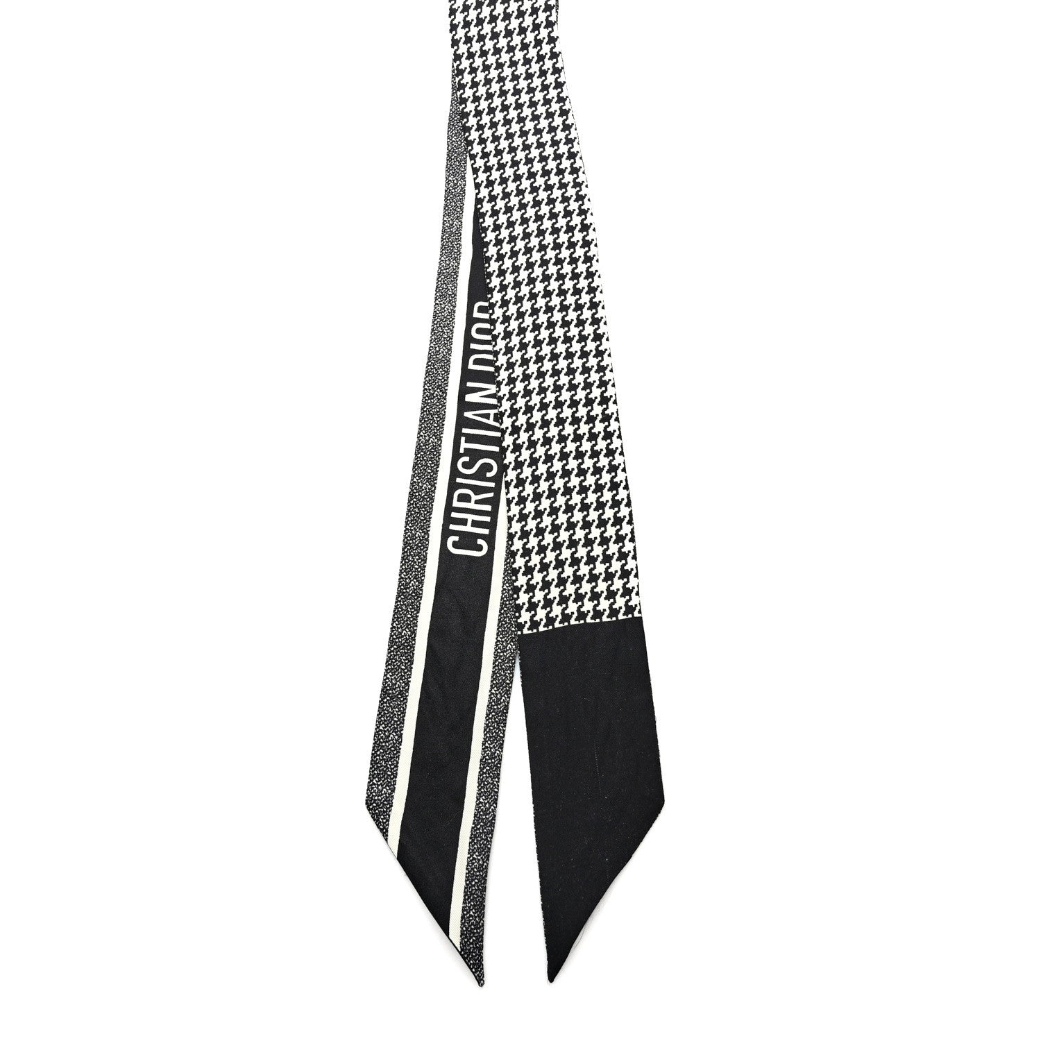 Christian Dior Silk 30 Montaigne Mitzah Scarf Black White 2 of 3