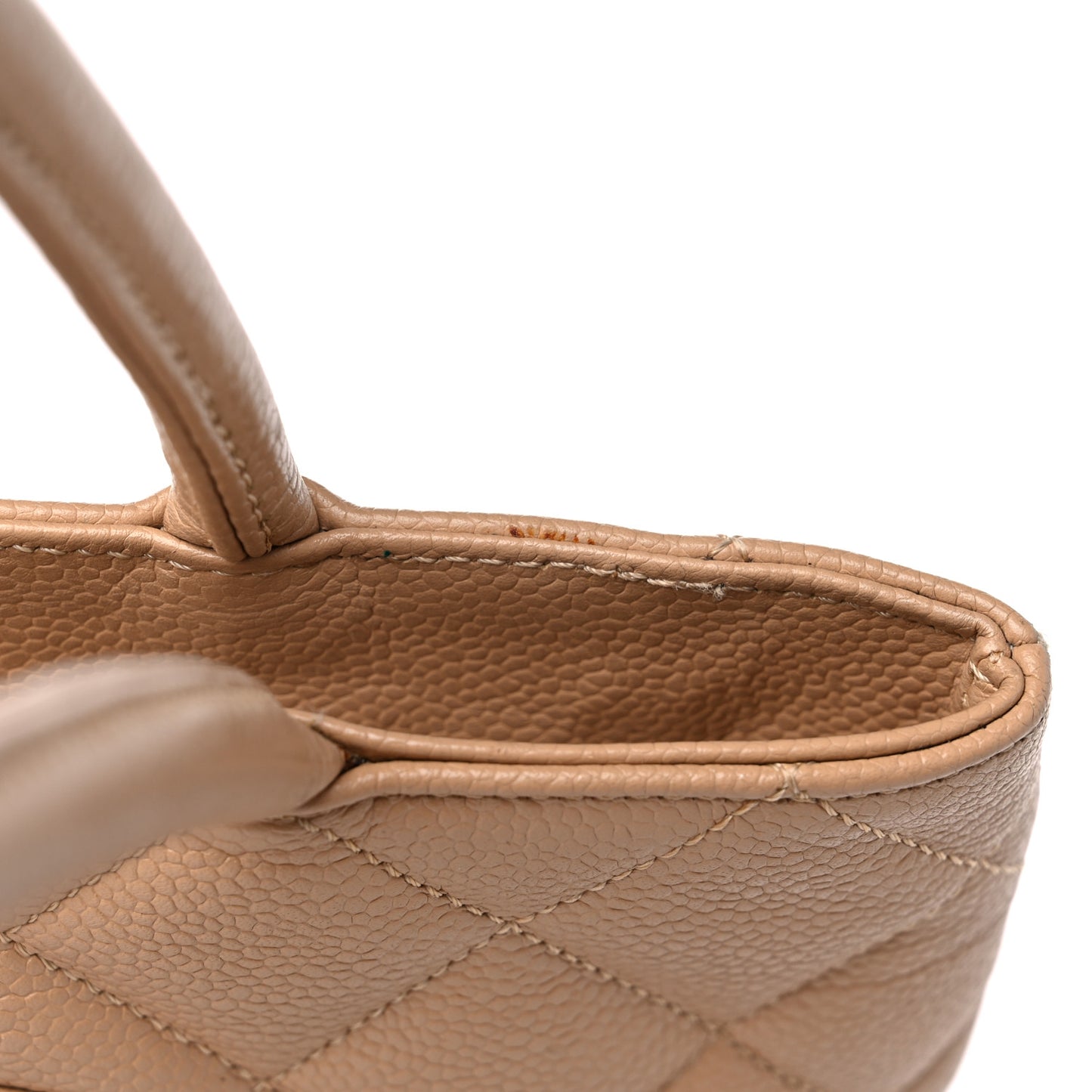 Caviar Quilted Medallion Tote Beige