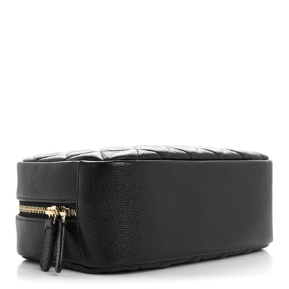 Chanel Caviar Quilted Curvy Pouch Cosmetic Case Black 4 of 8