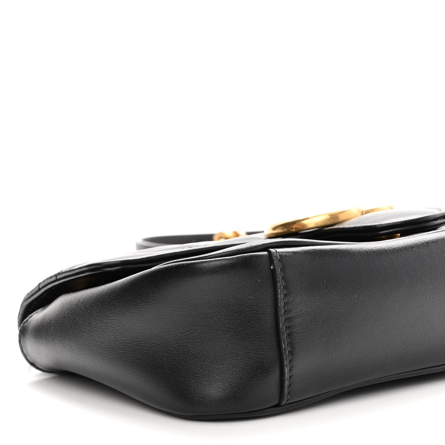 Calfskin Matelasse Mini GG Marmont Shoulder Bag Black