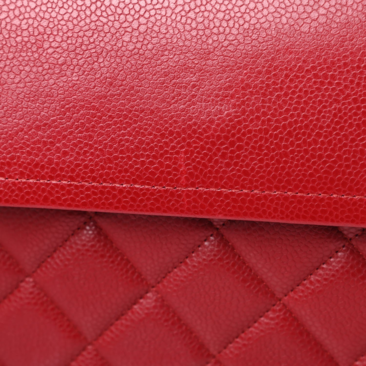 Chanel Caviar Quilted Maxi Double Flap Red 13 of 14