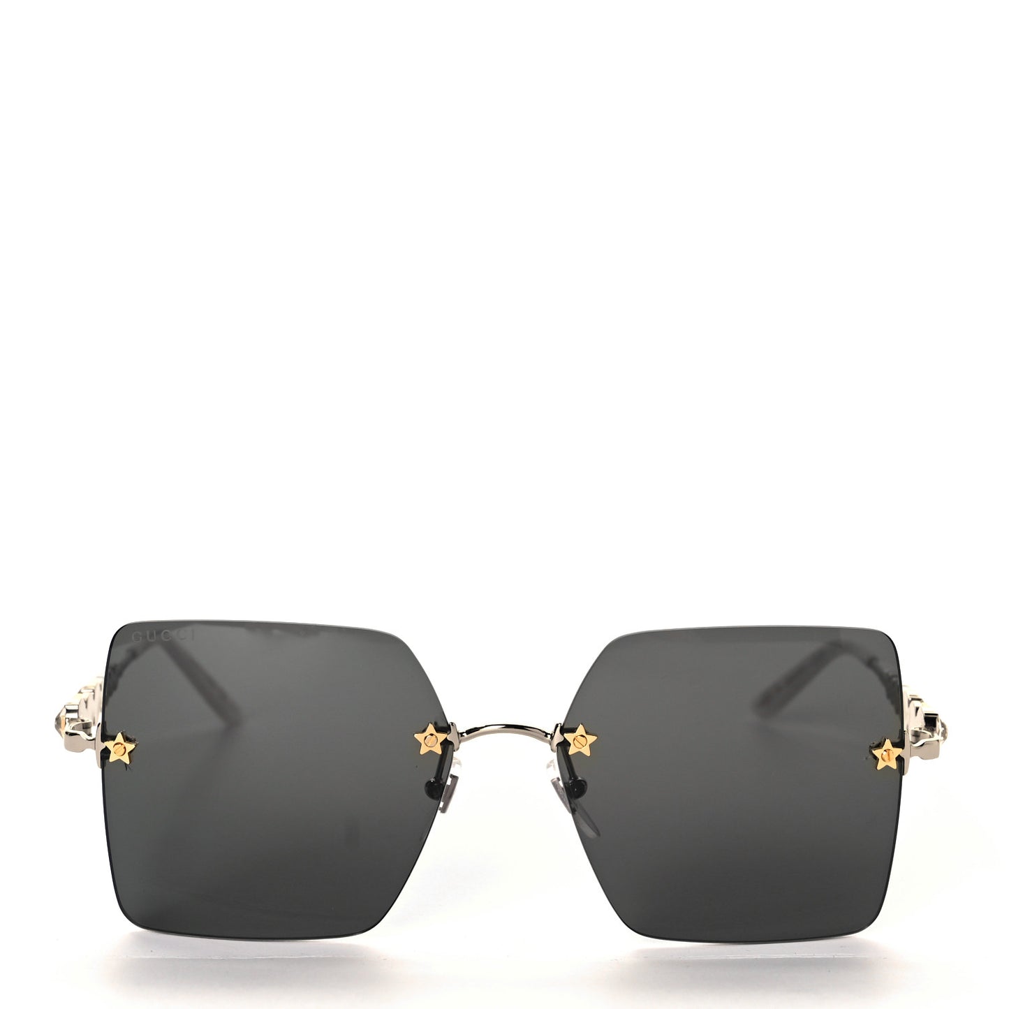 Crystal Metal Sunglasses GG0644S Gold Silver