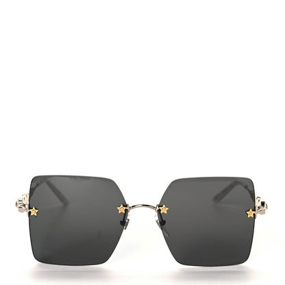 Gucci Crystal Metal Sunglasses GG0644S Gold Silver 2 of 7