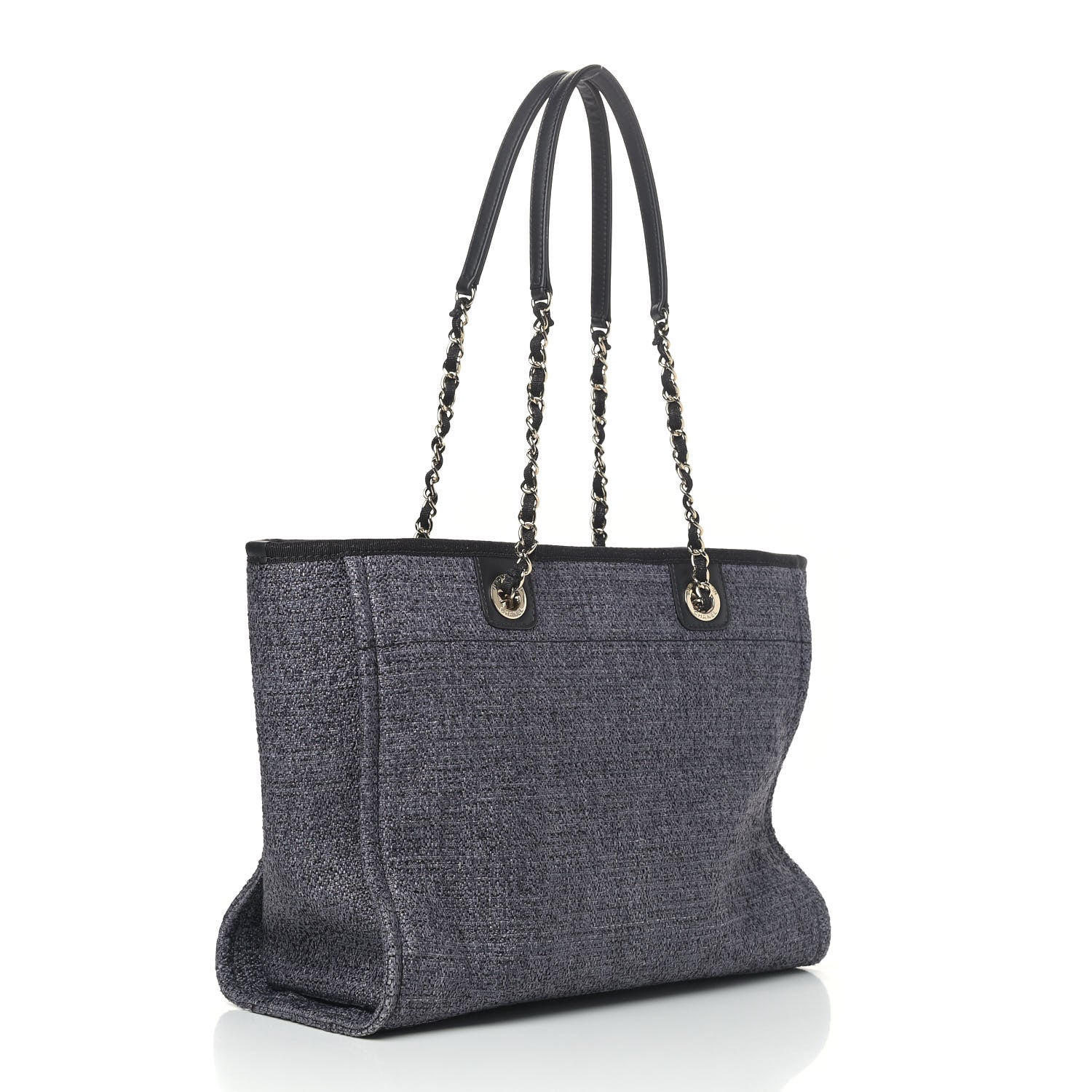 Chanel Lurex Boucle Small Deauville Tote Black 2 of 4