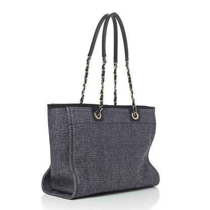 Chanel Lurex Boucle Small Deauville Tote Black 2 of 4