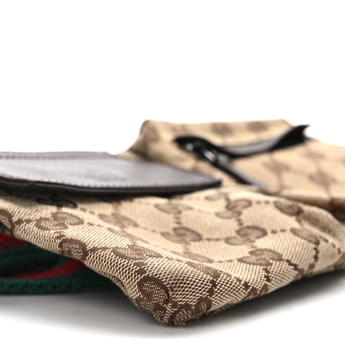 Monogram Web Belt Bag Dark Brown