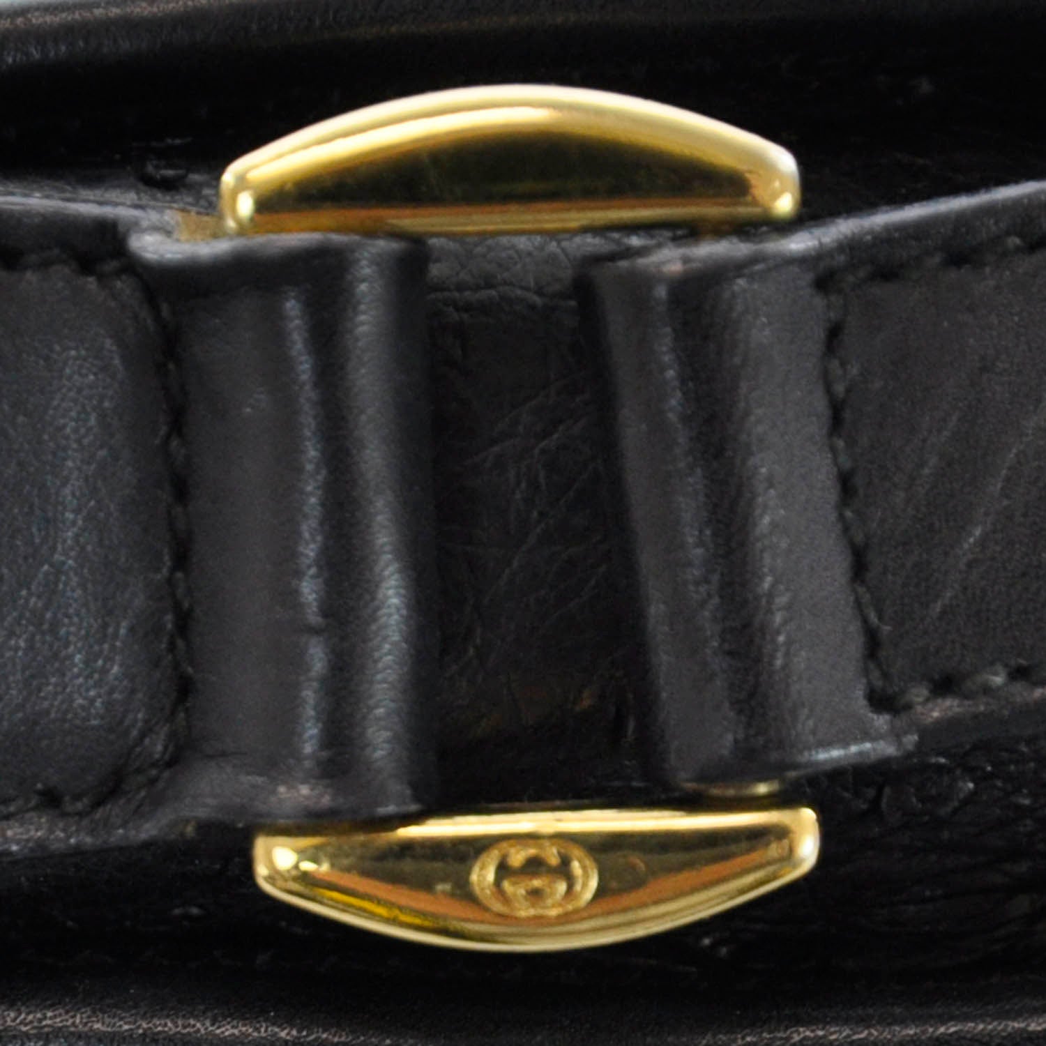 Gucci Ostrich Shoulder Bag Black 8 of 13