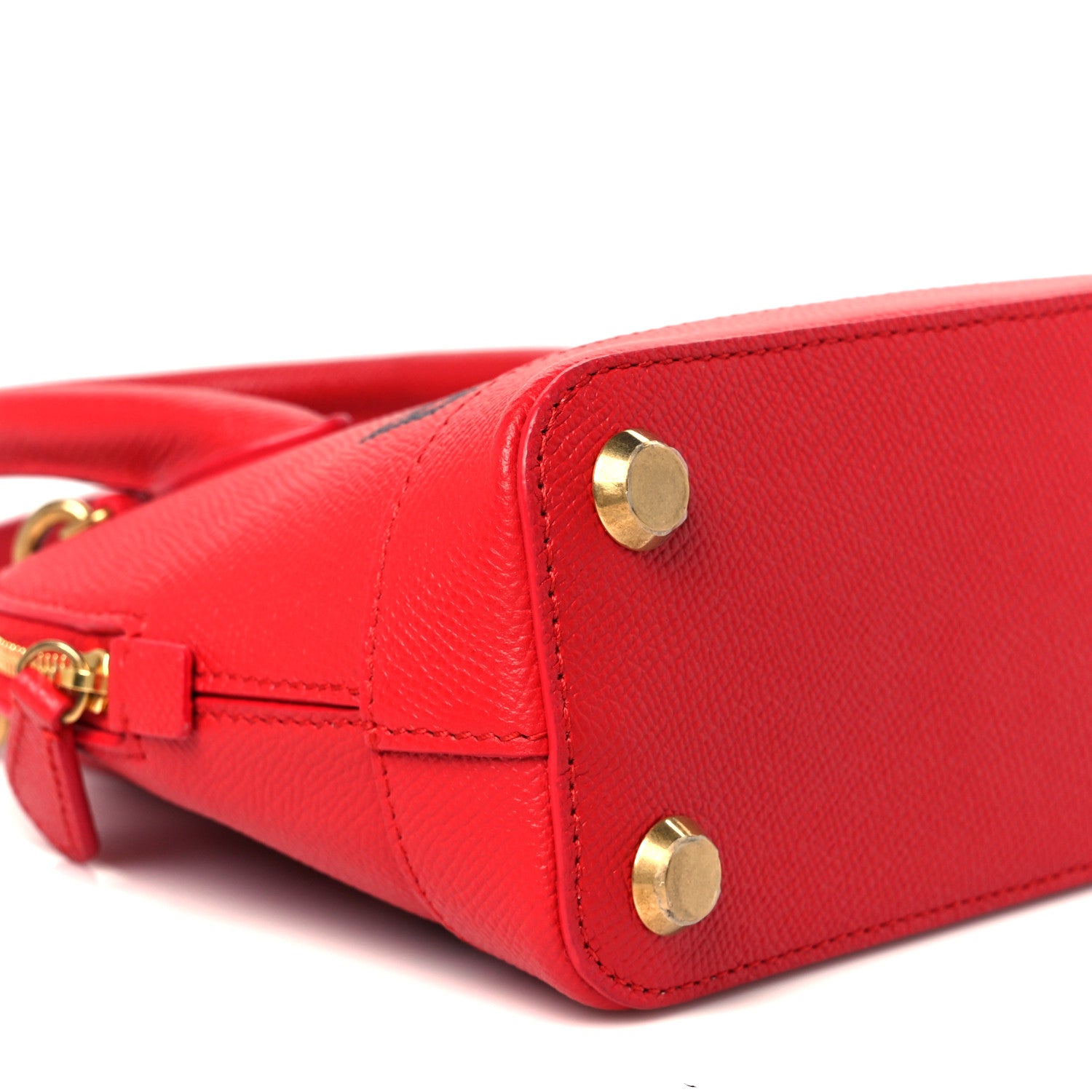 Balenciaga Signature Grained Calfskin Logo XXS Ville Top Handle Bag Rouge Coquelicot Black 9 of 11