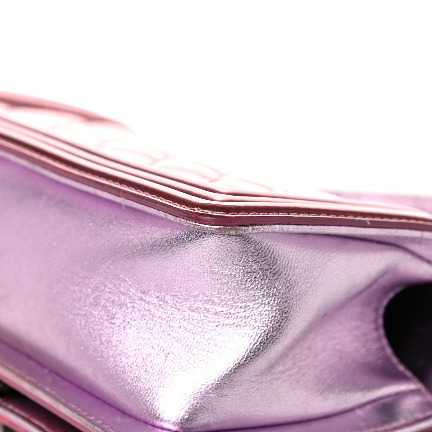 Chanel Metallic Patent Calfskin Quilted Small Boy Flap Pink 11 of 16